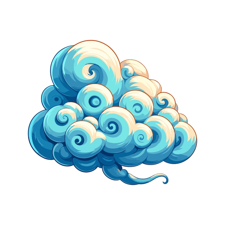 Vector cartoon cloud vector illustration