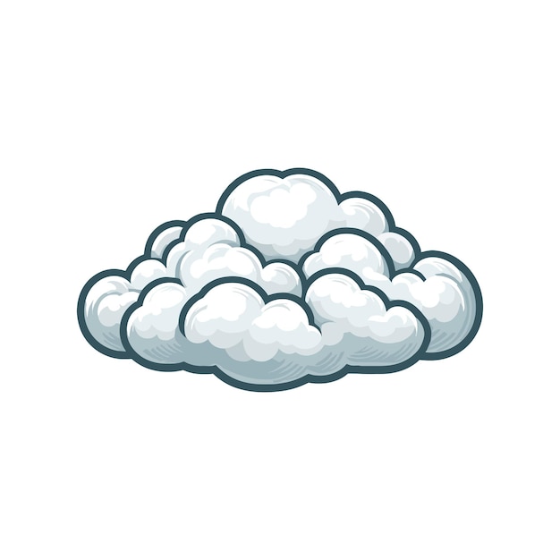 Vector cartoon clouds vector illustration of clouds vector icon