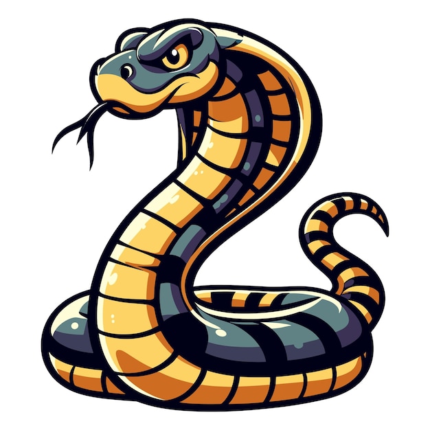 Vector cartoon cobra vector illustration