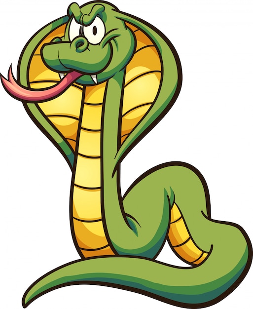 Vector cartoon cobra