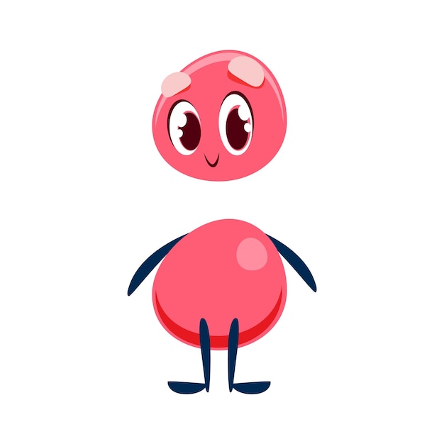 Cartoon colon cute funny punctuation mark character with adorable eyes and a cheerful face expression Isolated vector grammar symbol personage contains two separated dots written communication