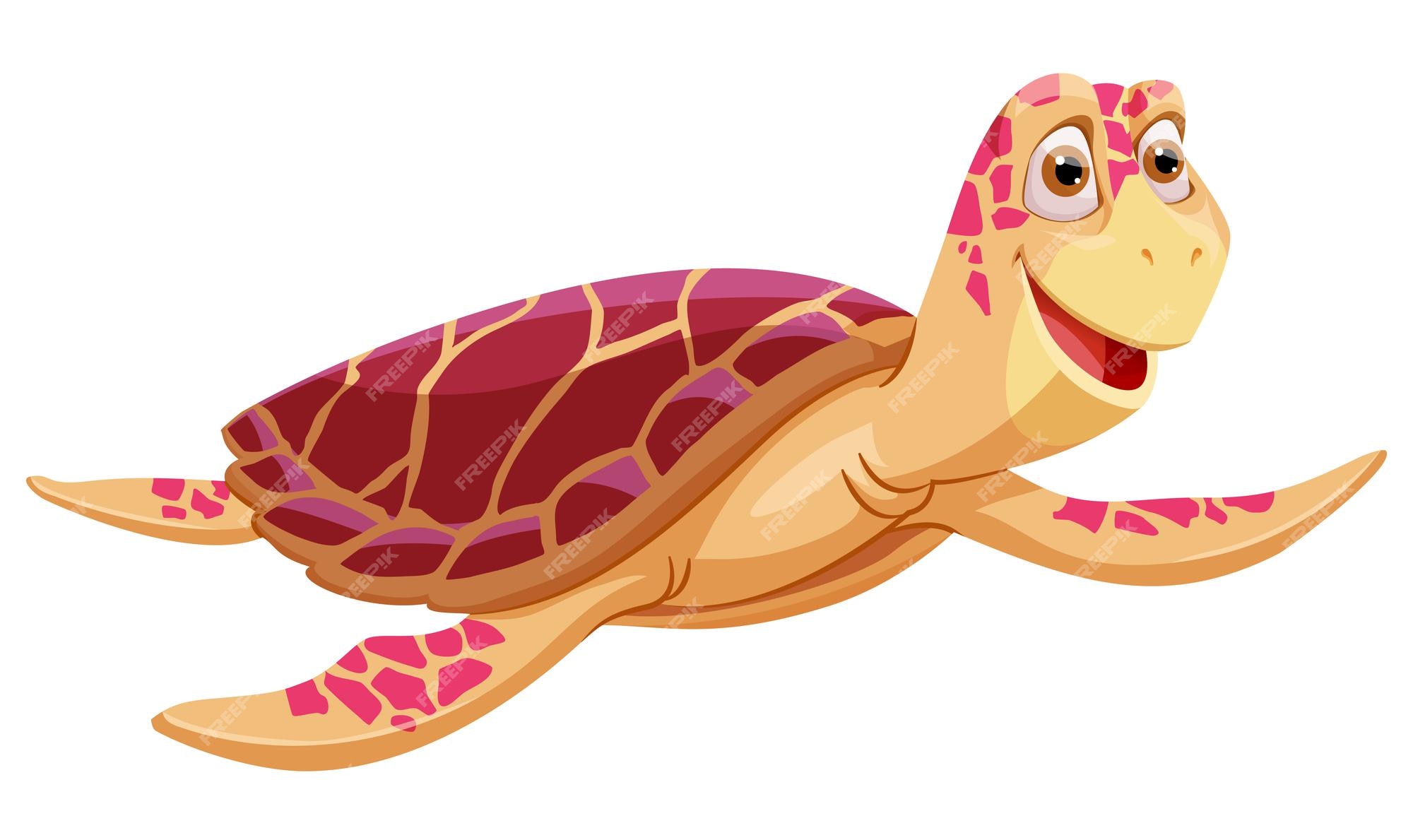 Premium Vector | Cartoon colored cheerful sea turtle on a white background for printing on souvenirs vector clipart Premium Vector | Cartoon colored cheerful sea turtle on a white background for printing on souvenirs vector clipart