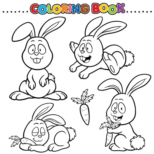 Cartoon Coloring Book - Rabbit