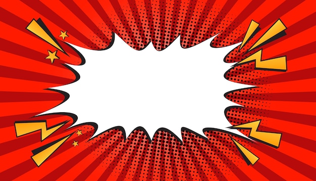 Мультяшный комикс фон Поп-арт красная книга комиксов мультфильм с точечным узором полутоновая иллюстрация
