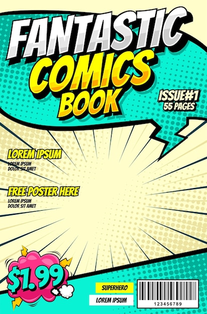 cartoon comic pop art magazine cover