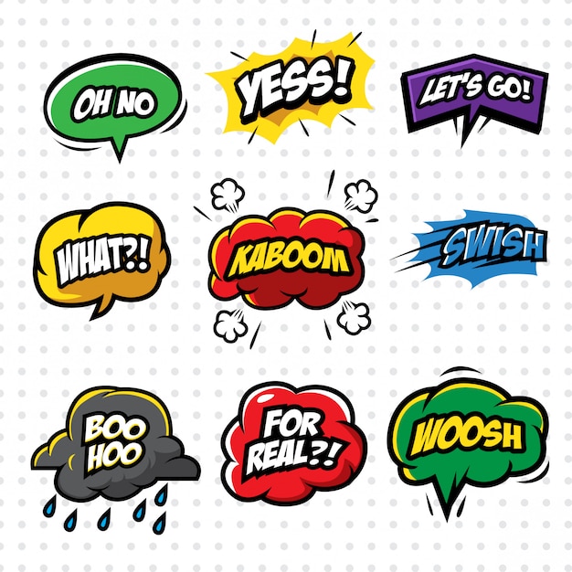 Vector cartoon comic sound effect bubble