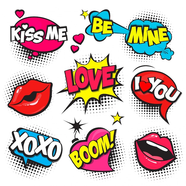 Cartoon comic speech bubbles