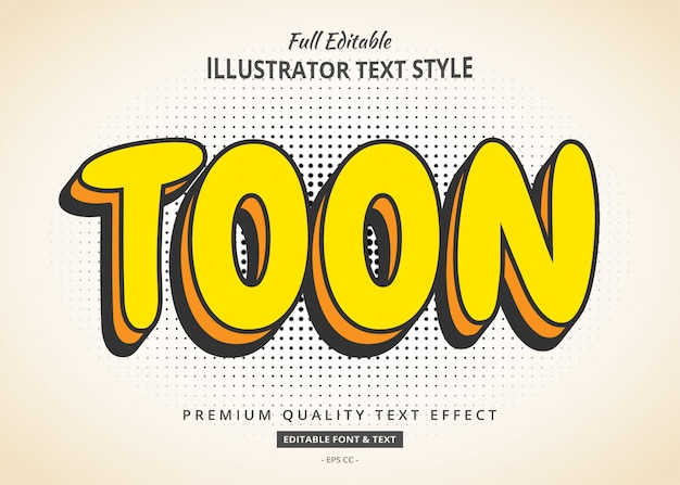 Cartoon comic text effect