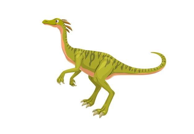 Vector cartoon compy dinosaur character compsognathus