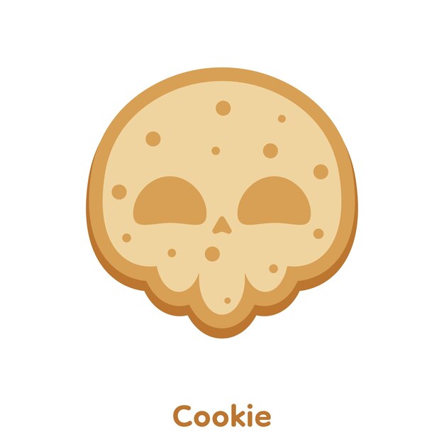 頭蓋骨の形をした漫画のクッキー