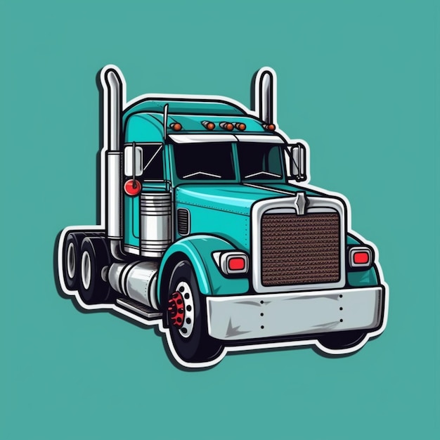 Vector cartoon cool truck clipart vector design