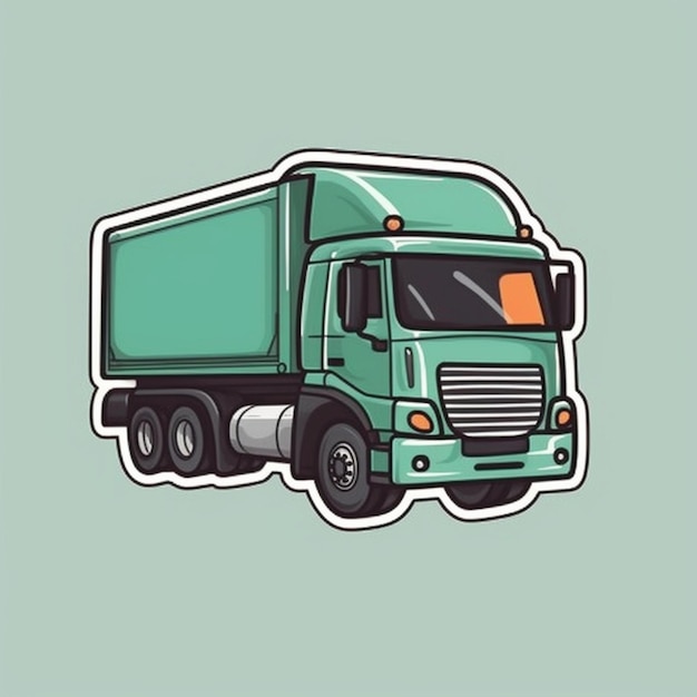 Vector cartoon cool truck clipart vector design