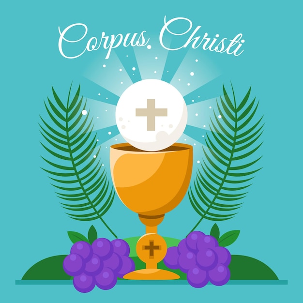 Vector cartoon corpus christi illustration