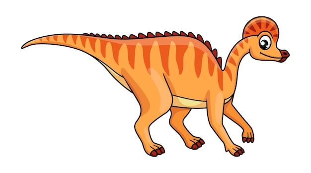 Cartoon corythosaurus dinosaurus karakter vector