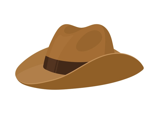 Vector cartoon cowboy hat vector illustration female and male accessory