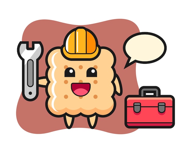 Cartoon cracker in flat design