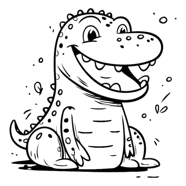 Cartoon crocodile Vector illustration of a funny crocodile