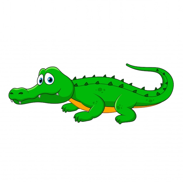 Vector cartoon crocodile