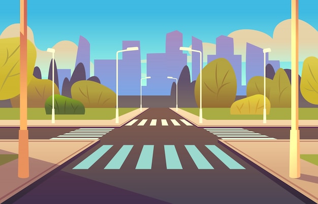 Cartoon crosswalks illustration