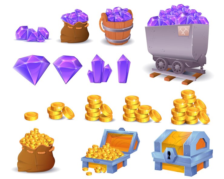 Cartoon crystal game ellement collection