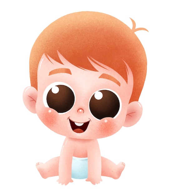 Vector cartoon cute baby