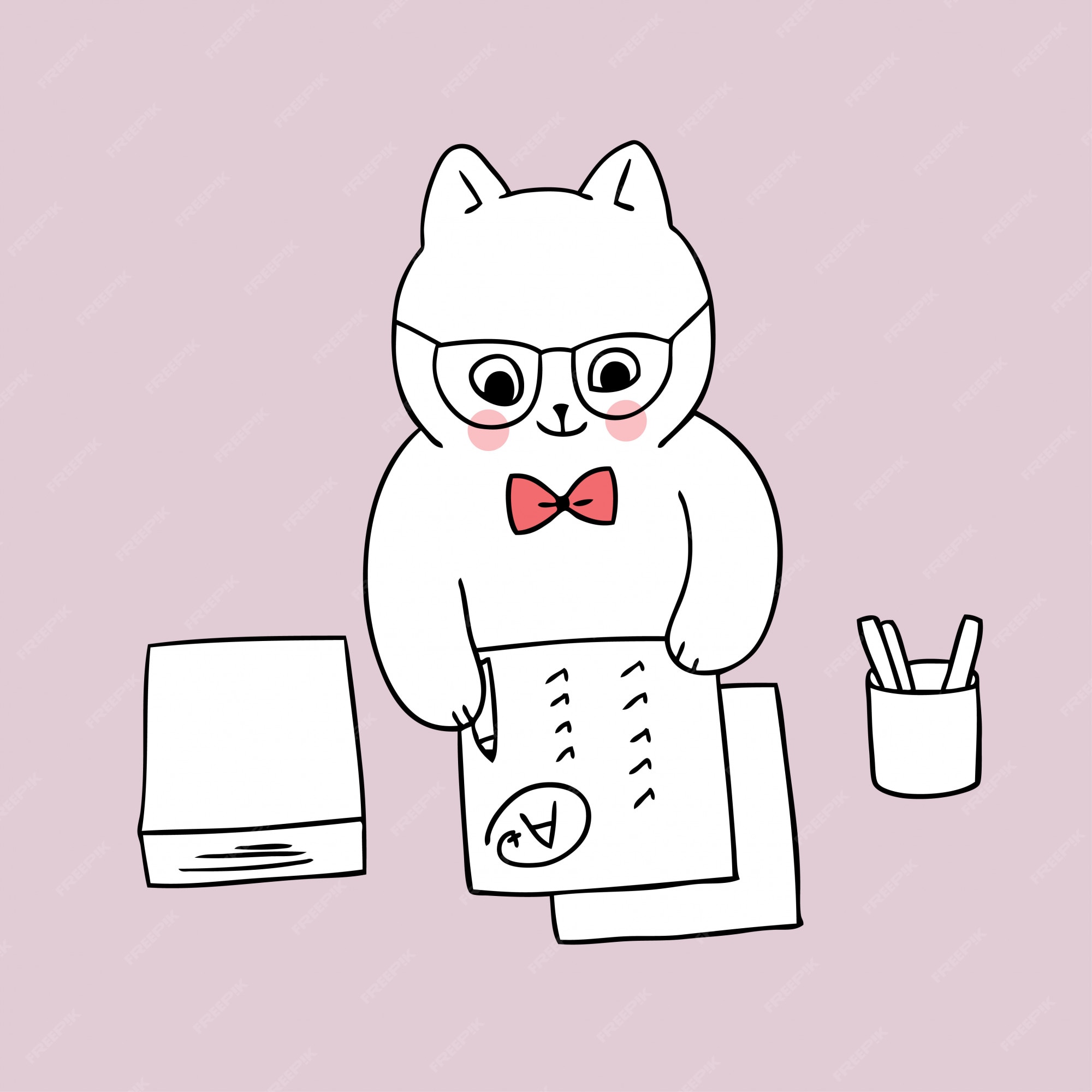 Premium Vector  Set of note paper with cat icons