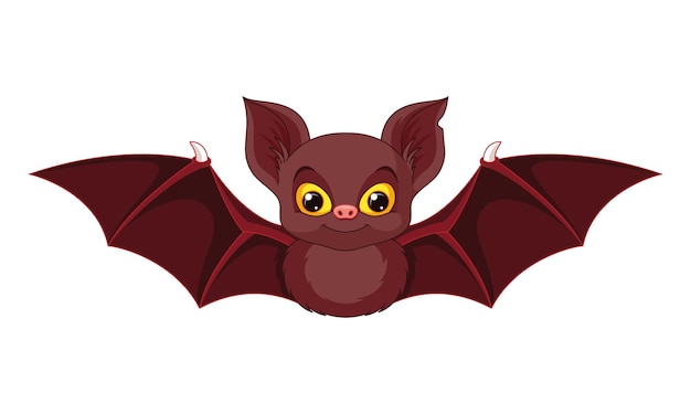 Cartoon cute Bat. Cartoon vector illustration