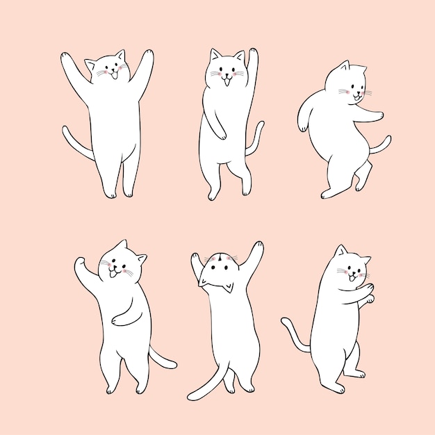 You Feel Sad Dance Illustration Cute Dancing Cat Isolated White Stock  Vector by ©SlyBrowney 366680134