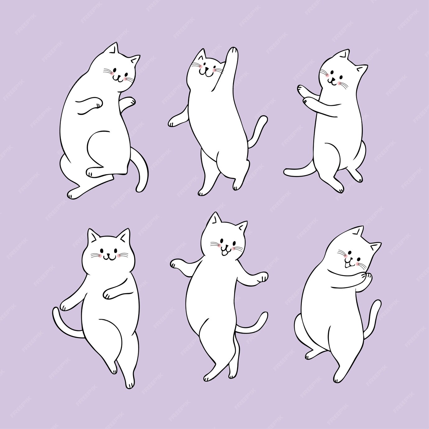 Танцующие котики мультяшные