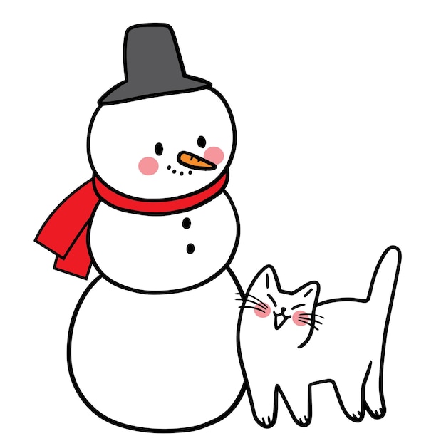 Cartoon cute Christmas character, Holiday vector.