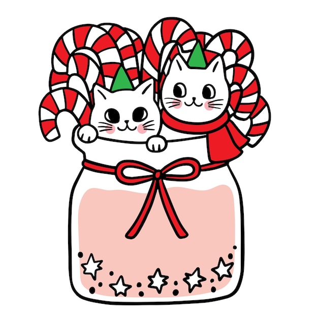 かわいいクリスマス キャラクター、休日のベクトルを漫画します。