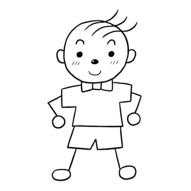 cartoon cute doodle coloring page kawaii anime illustration clipart character chibi drawing manga