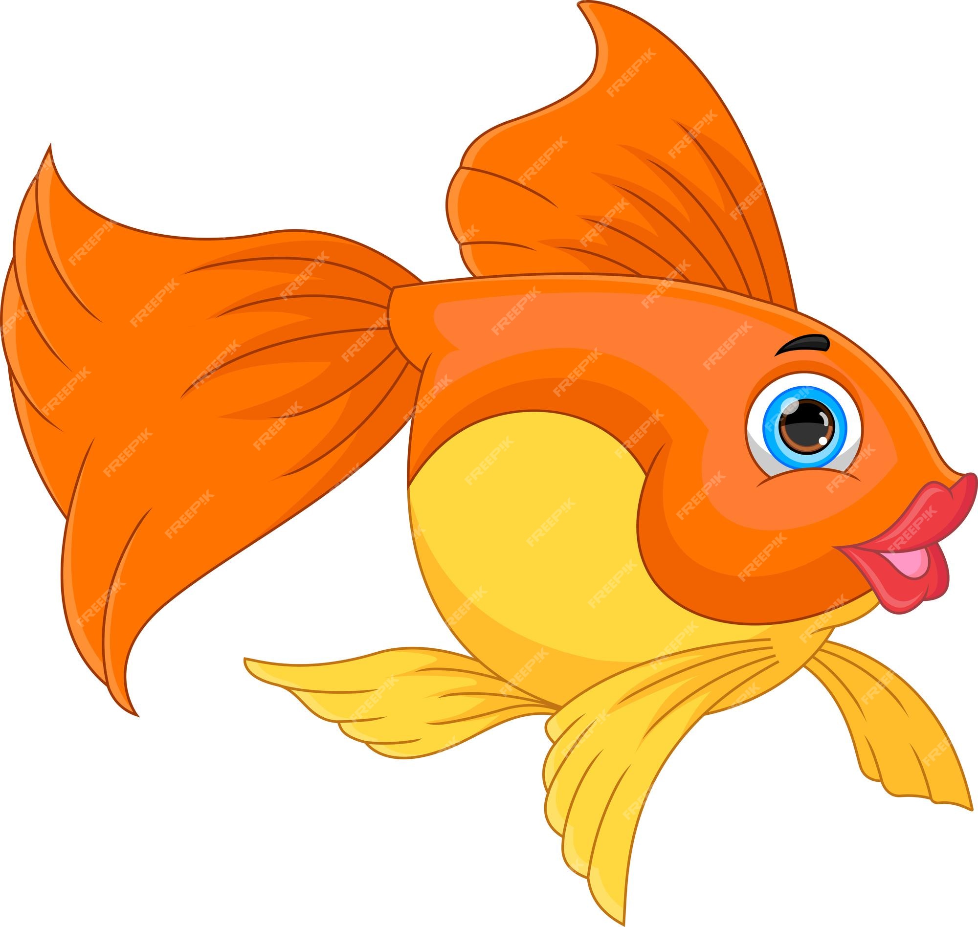 Premium Vector | Cartoon cute fish isolated on white background