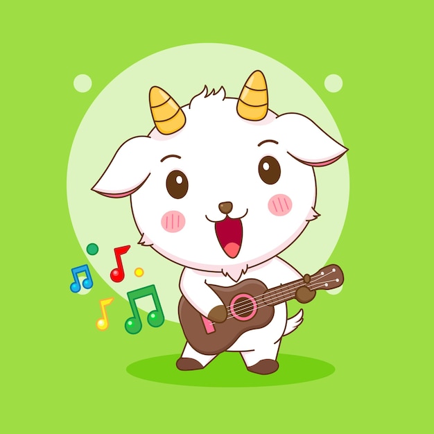мультфильм милый козел играет на гитаре