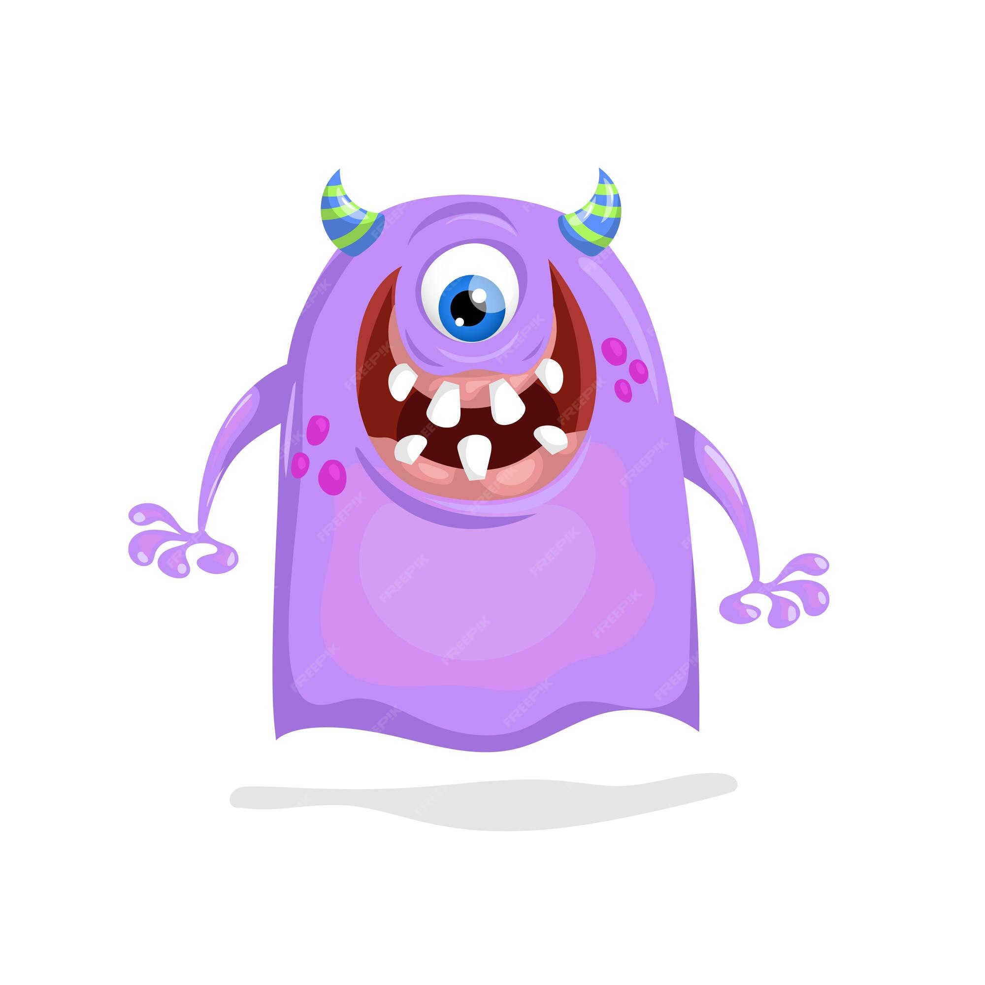 purple monster rainbow friends vector Stock Vector