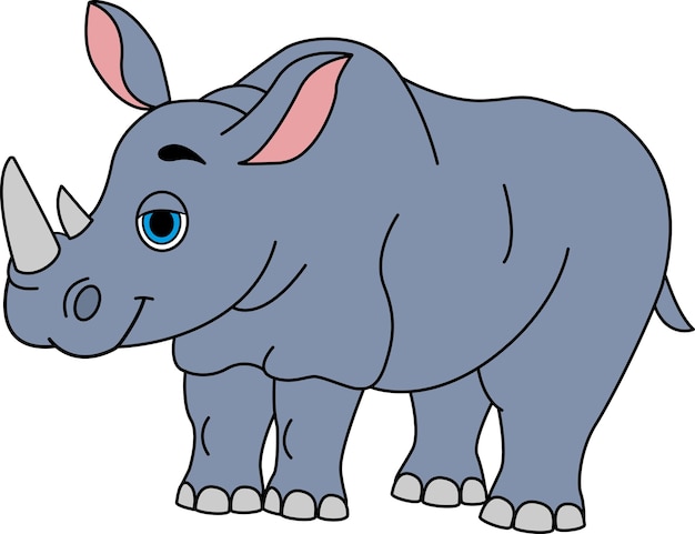 Cartoon Cute Rhino