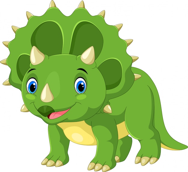 Cartoon cute triceratops