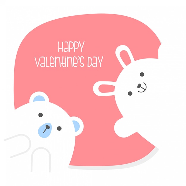 Cartoon cute valentine couple