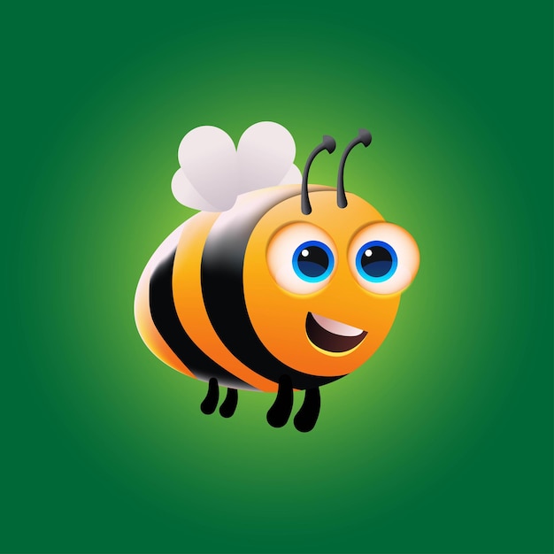 cartoon cute vector bee