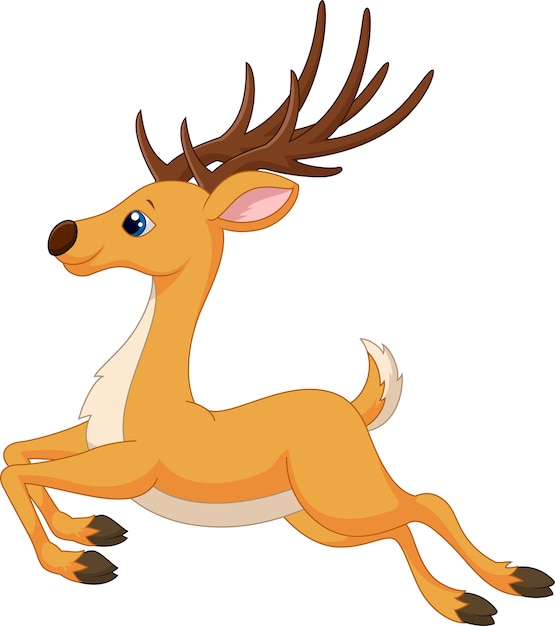 Cartoon deer running