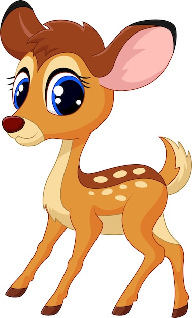 Vector cartoon deer