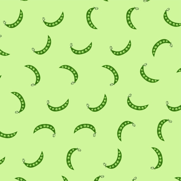 고립 된 초록 콩 패턴의 만화 묘사