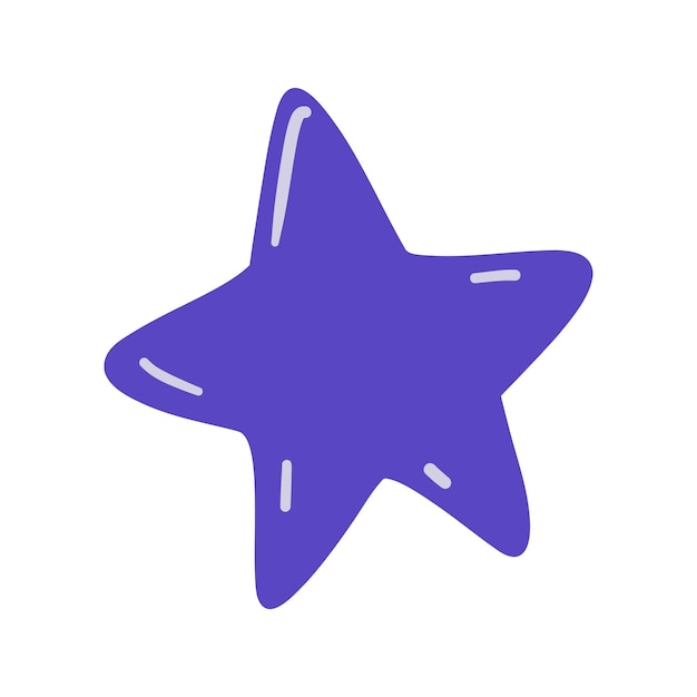 Cartoon design element Hand drawn star