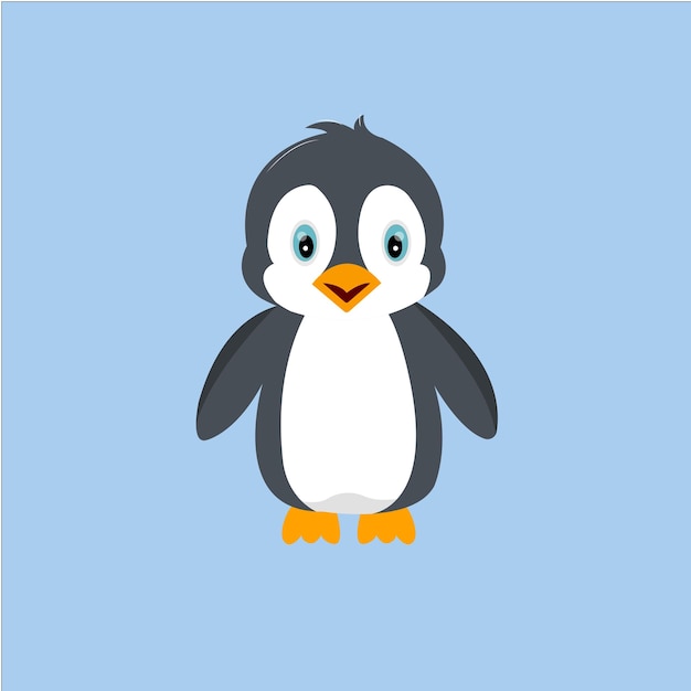 Cartoon Design Schattige Pinguïn Baby Vector en Illustratie