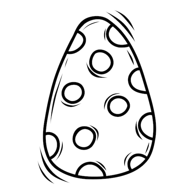 Modello di disegno del fumetto con scarabocchio dell'uovo di pasqua su priorità bassa bianca