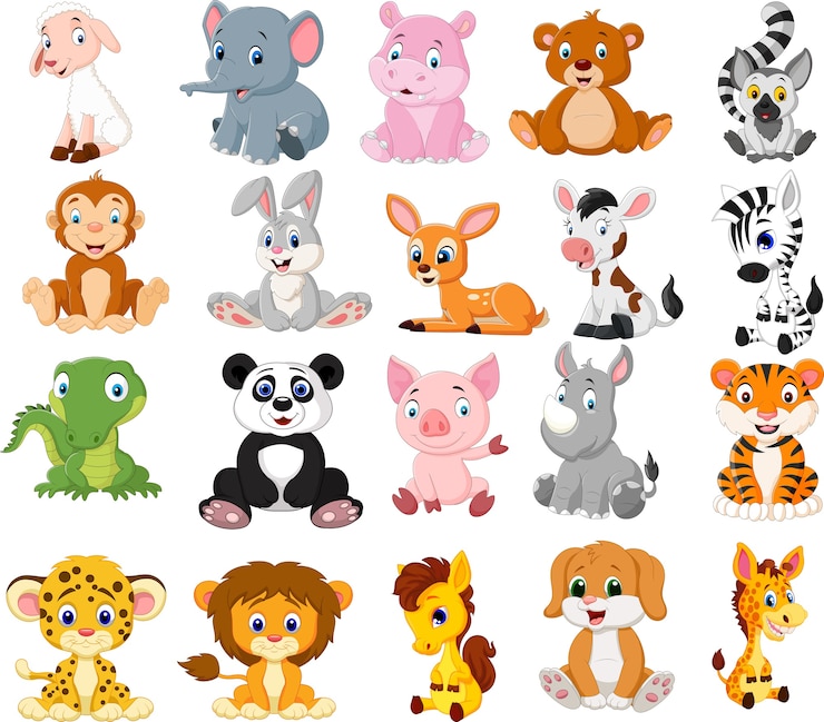 Vector cartoon dieren collectie set