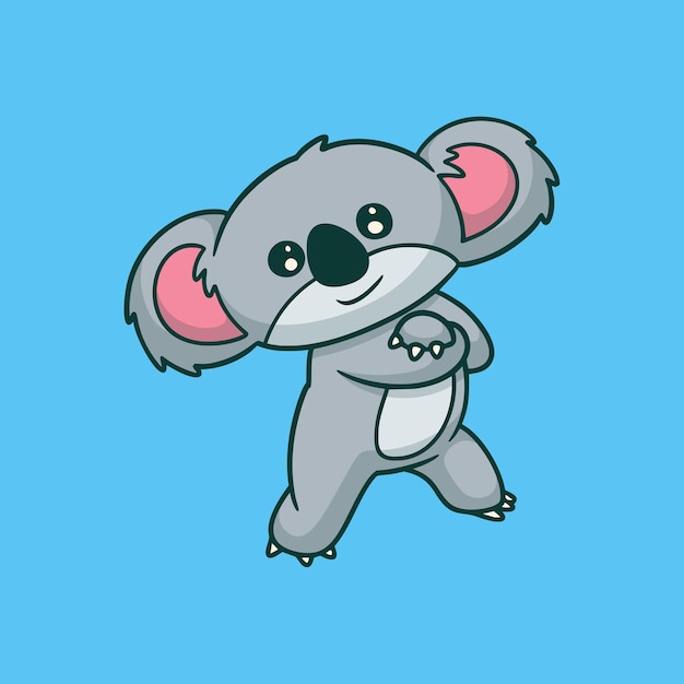 Cartoon dierlijk ontwerp cool koala schattig mascotte logo