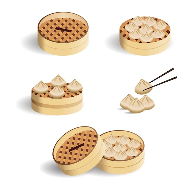 cartoon dim sum illustration design