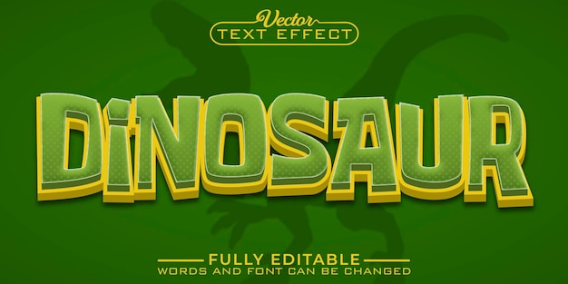 Cartoon Dinosaur Editable Text Effect Template