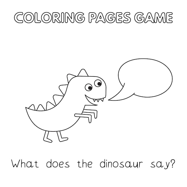 Cartoon Dinosaur kleurboek